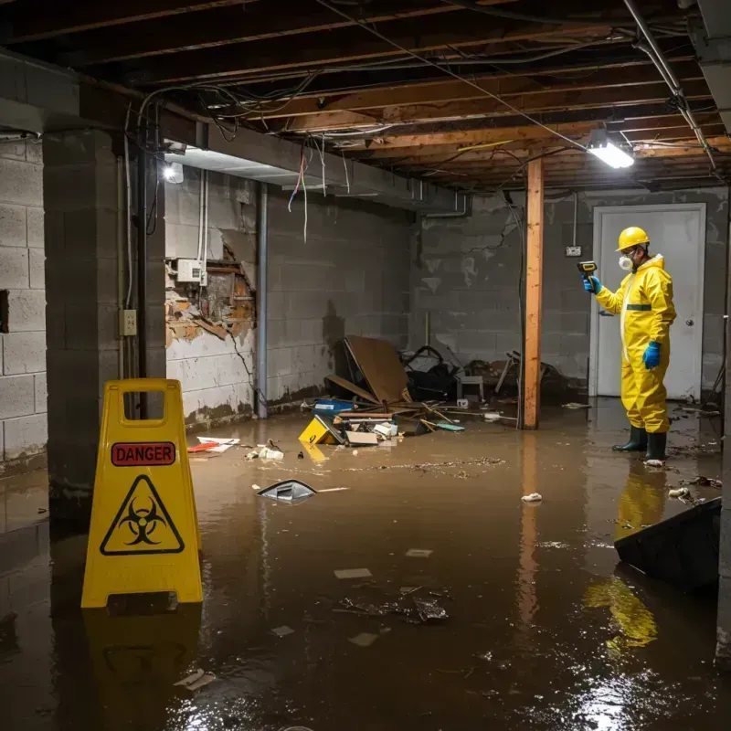 Flooded Basement Electrical Hazard in Morris, MN Property